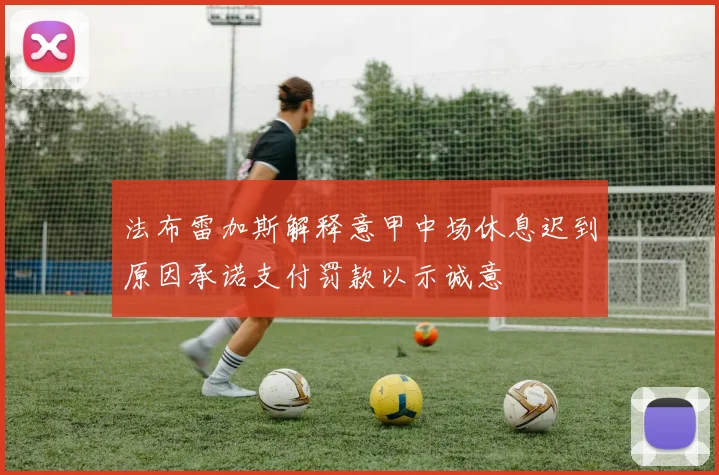 法布雷加斯解释意甲中场休息迟到原因承诺支付罚款以示诚意